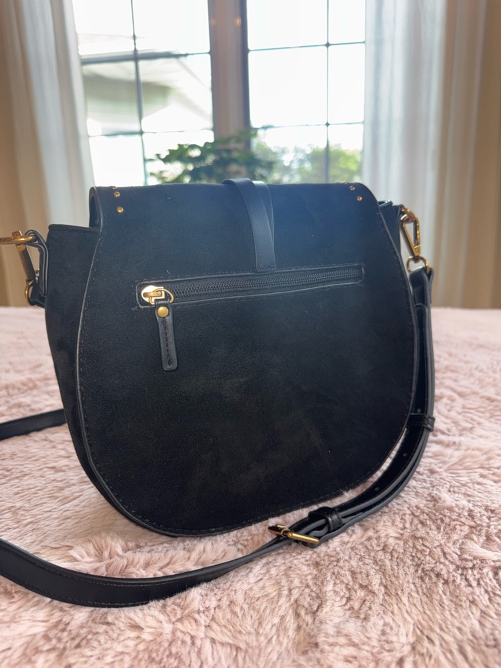 Rachel Zoe Studded Saddle Crossbody Bag - Picture 3 of 8